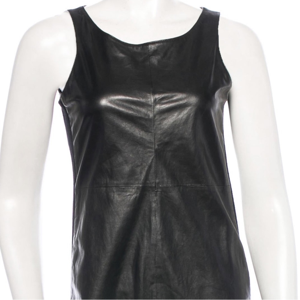 J BRAND 100% leather dress Size Small BLACK